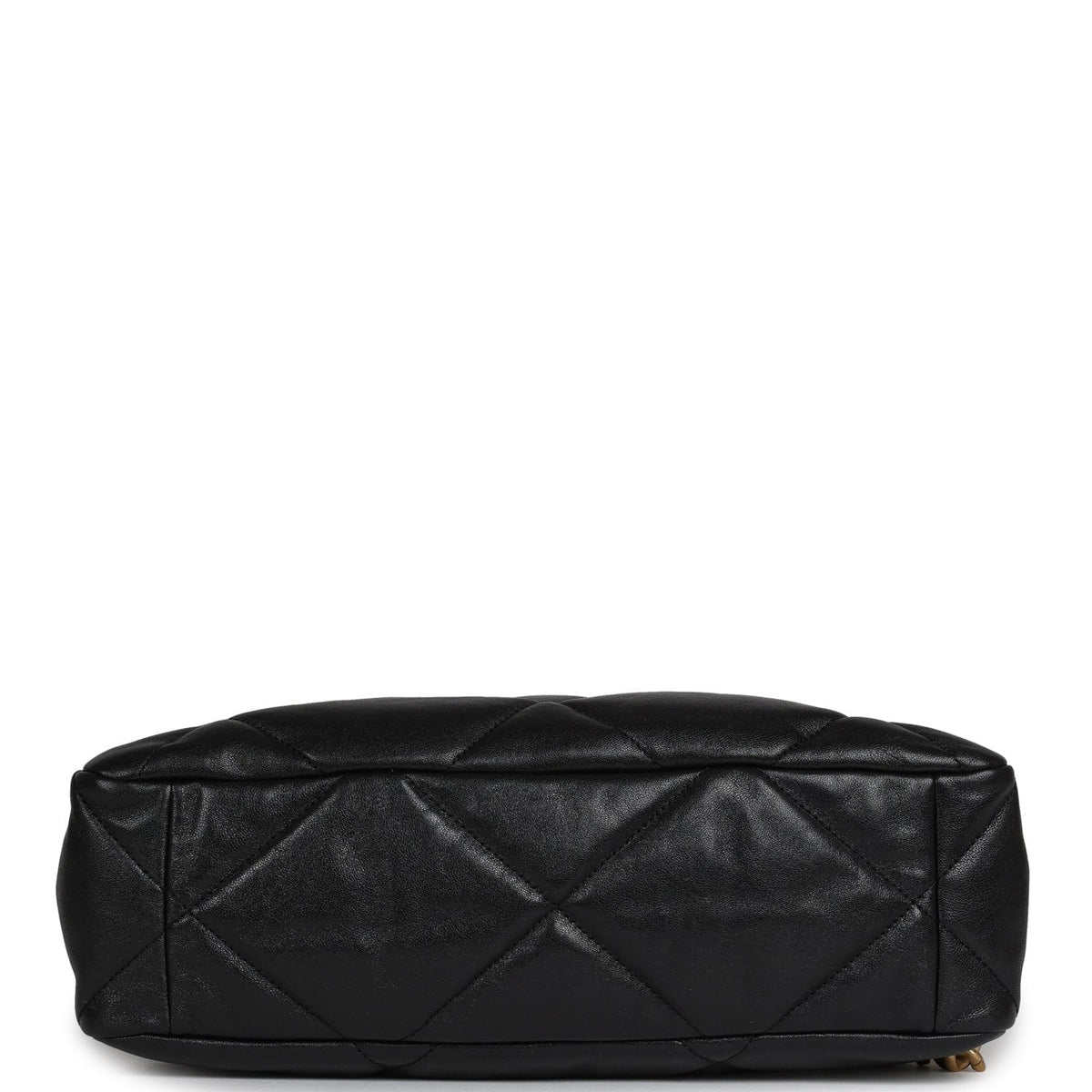 Chanel Large 19 Flap Bag Black Shiny Lambskin Mixed Metal Hardware
