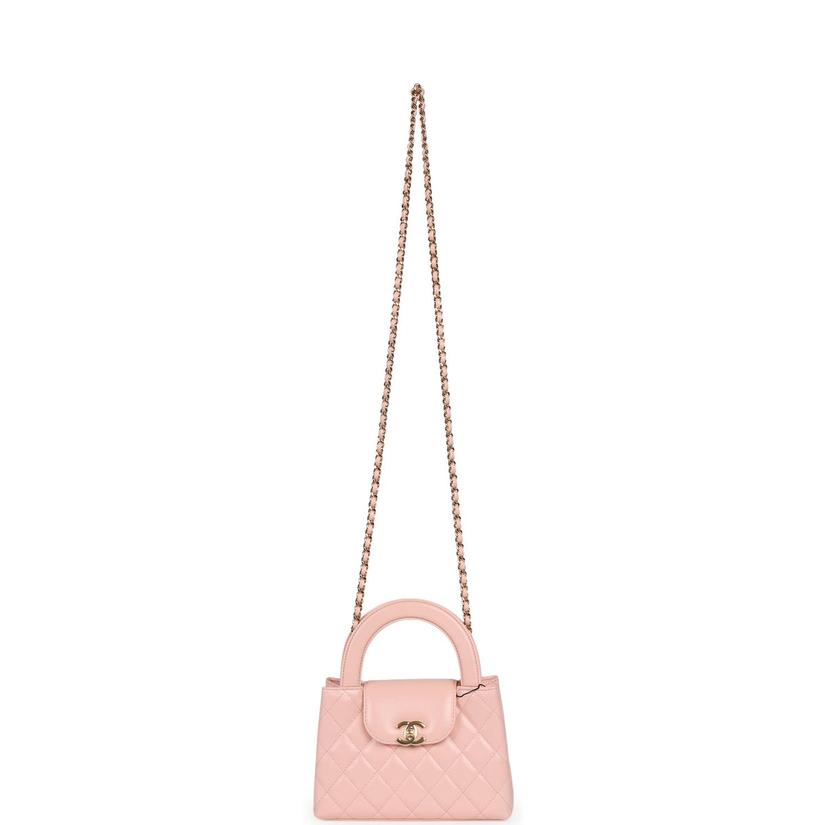 Chanel Small Kelly Shopper Pink Shiny Lambskin Gold Hardware
