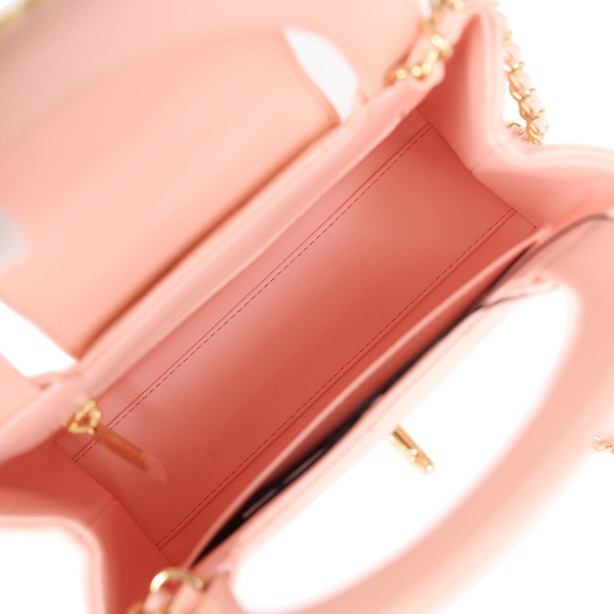 Chanel Small Kelly Shopper Pink Shiny Lambskin Gold Hardware