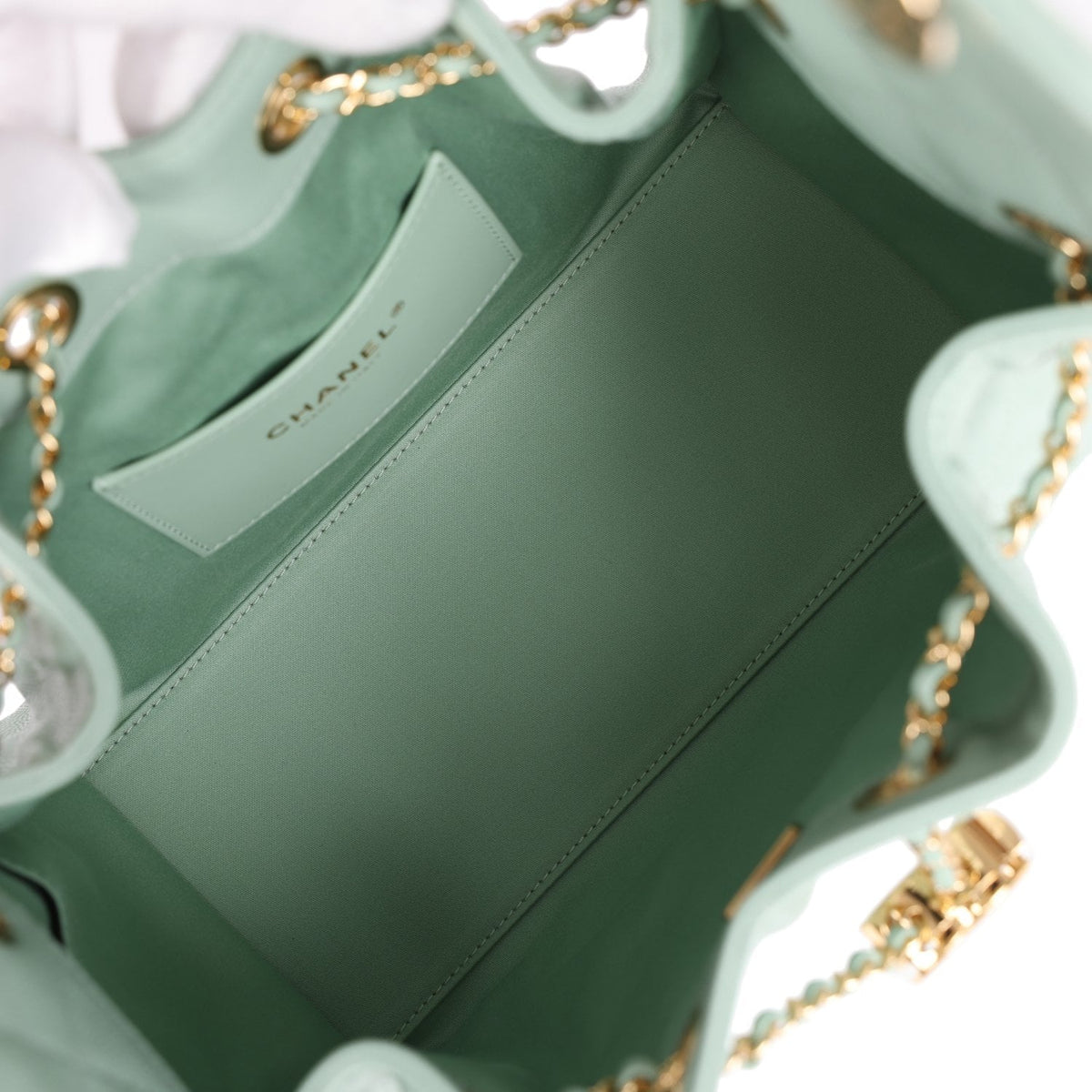 Chanel Small 25 Hobo Bag Light Green Caviar Gold Hardware