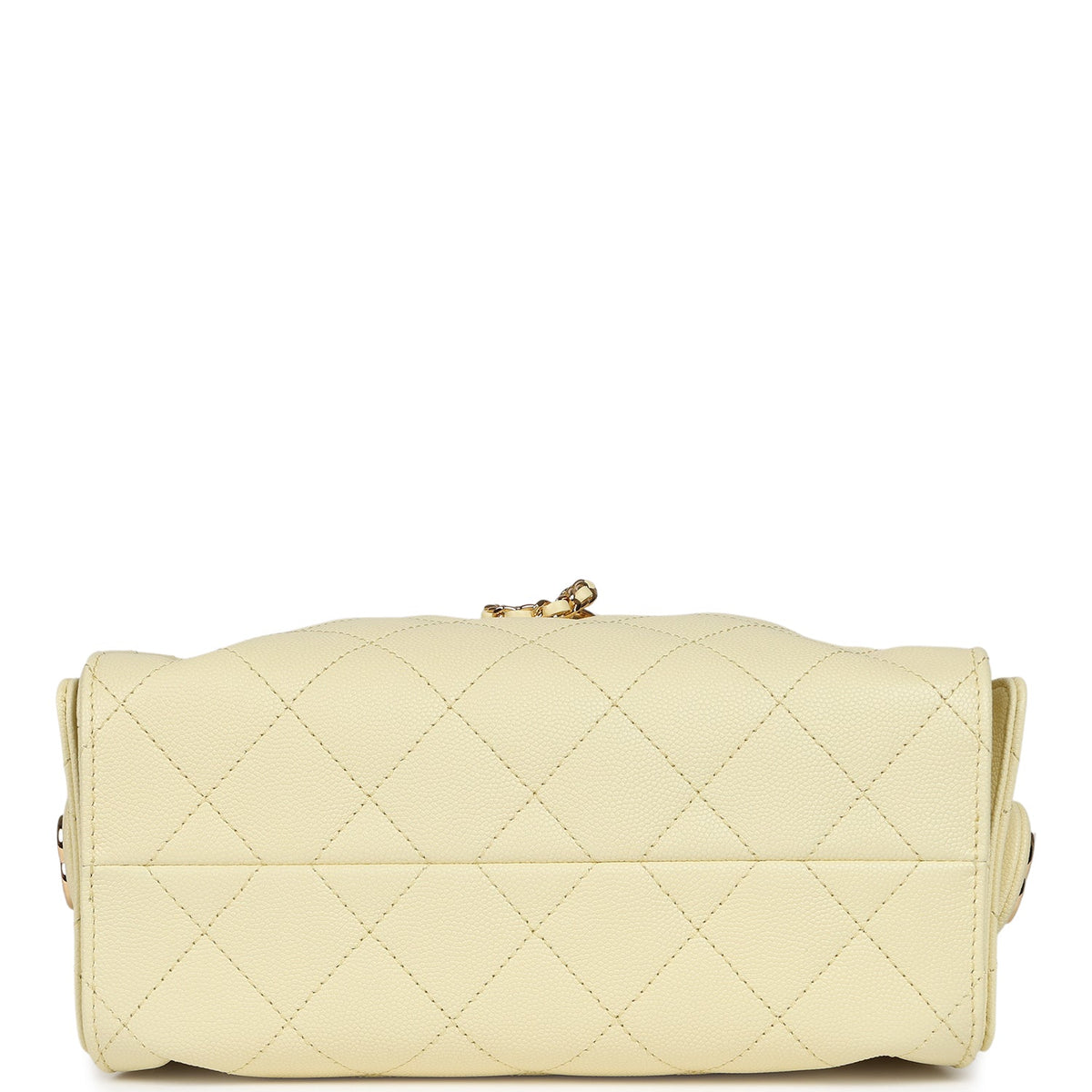 Chanel Mini 25 Hobo Bag Light Yellow Caviar Gold Hardware