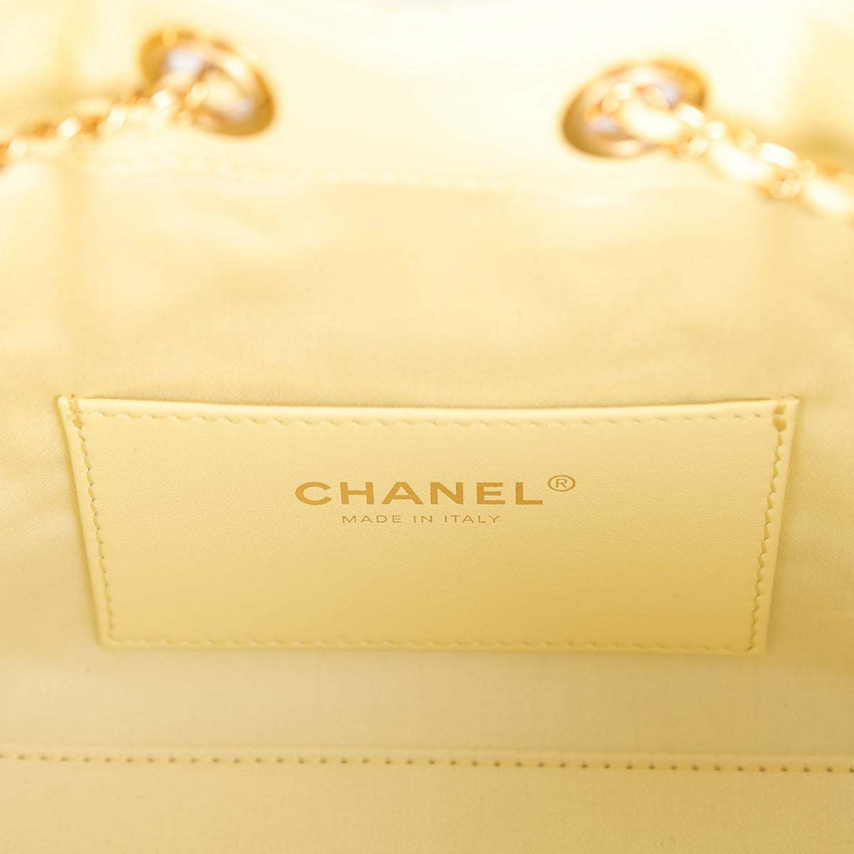 Chanel Mini 25 Hobo Bag Light Yellow Caviar Gold Hardware