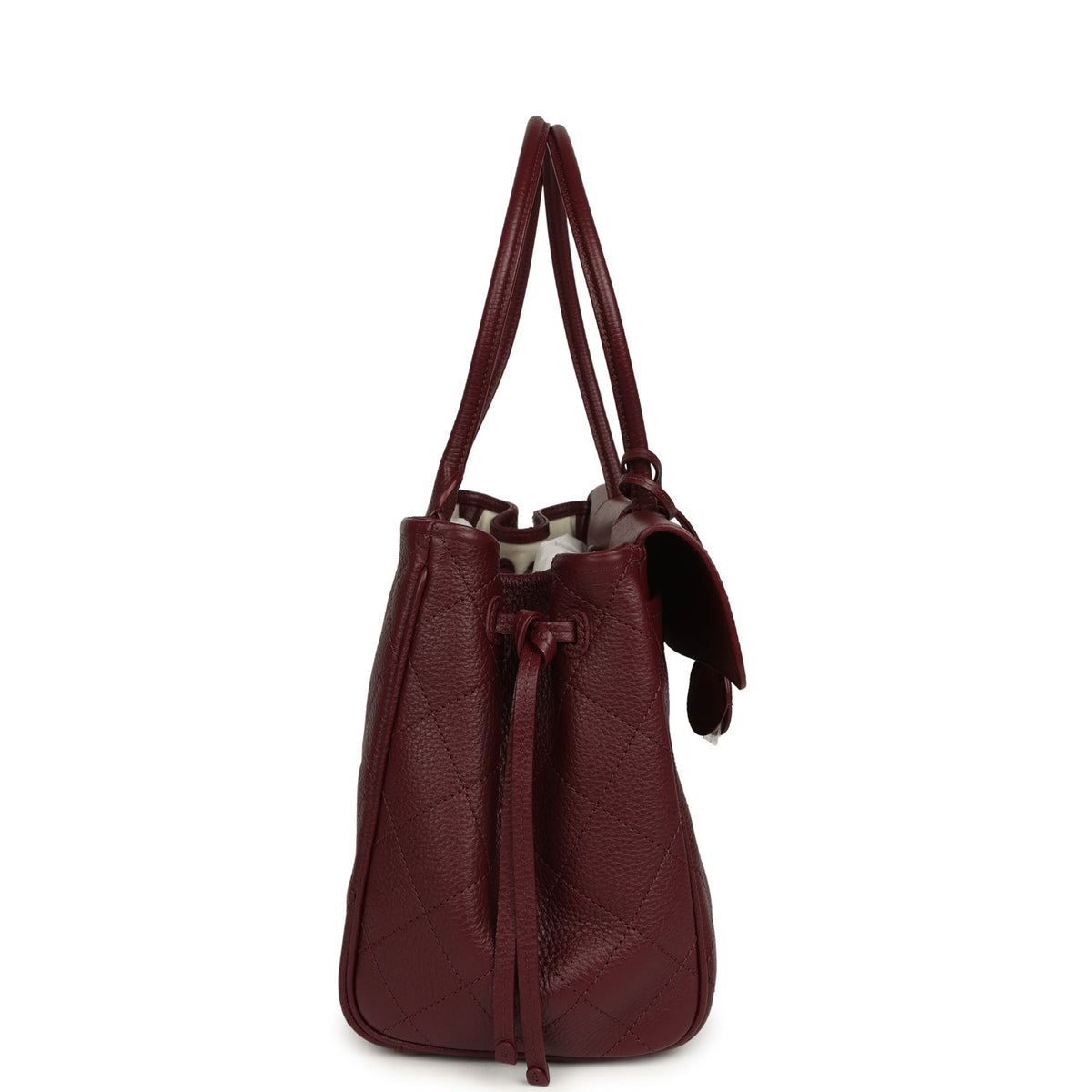 Chanel Large "Urban Essential" East West Shopping Tote Dark Burgundy Caviar Gold Hardware