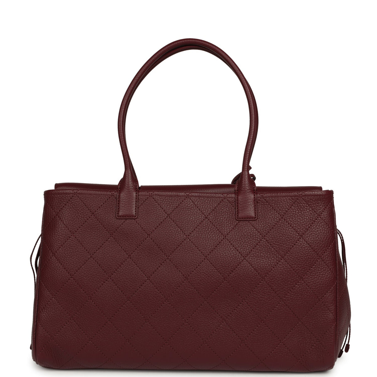 Chanel Large "Urban Essential" East West Shopping Tote Dark Burgundy Caviar Gold Hardware