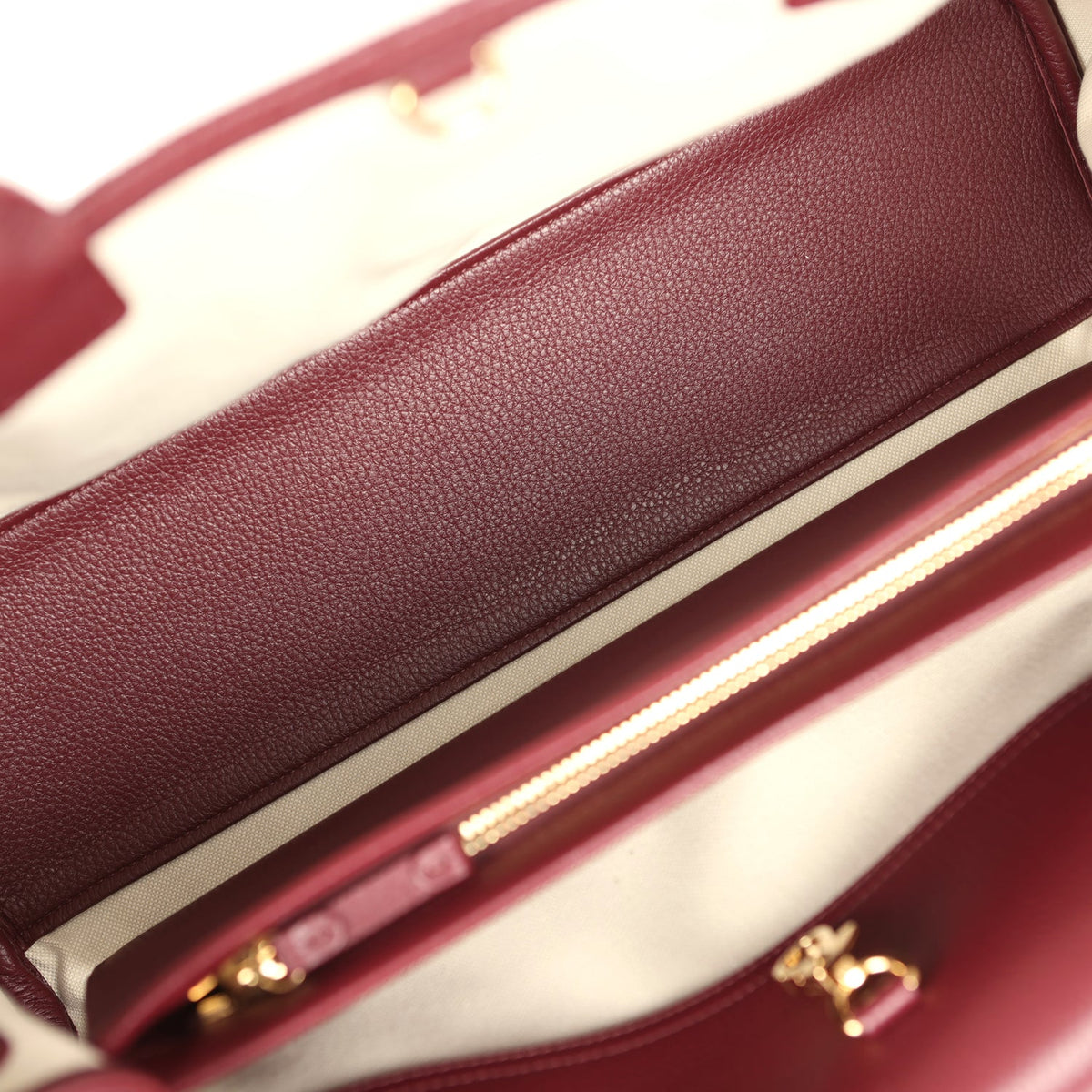Chanel Large "Urban Essential" East West Shopping Tote Dark Burgundy Caviar Gold Hardware