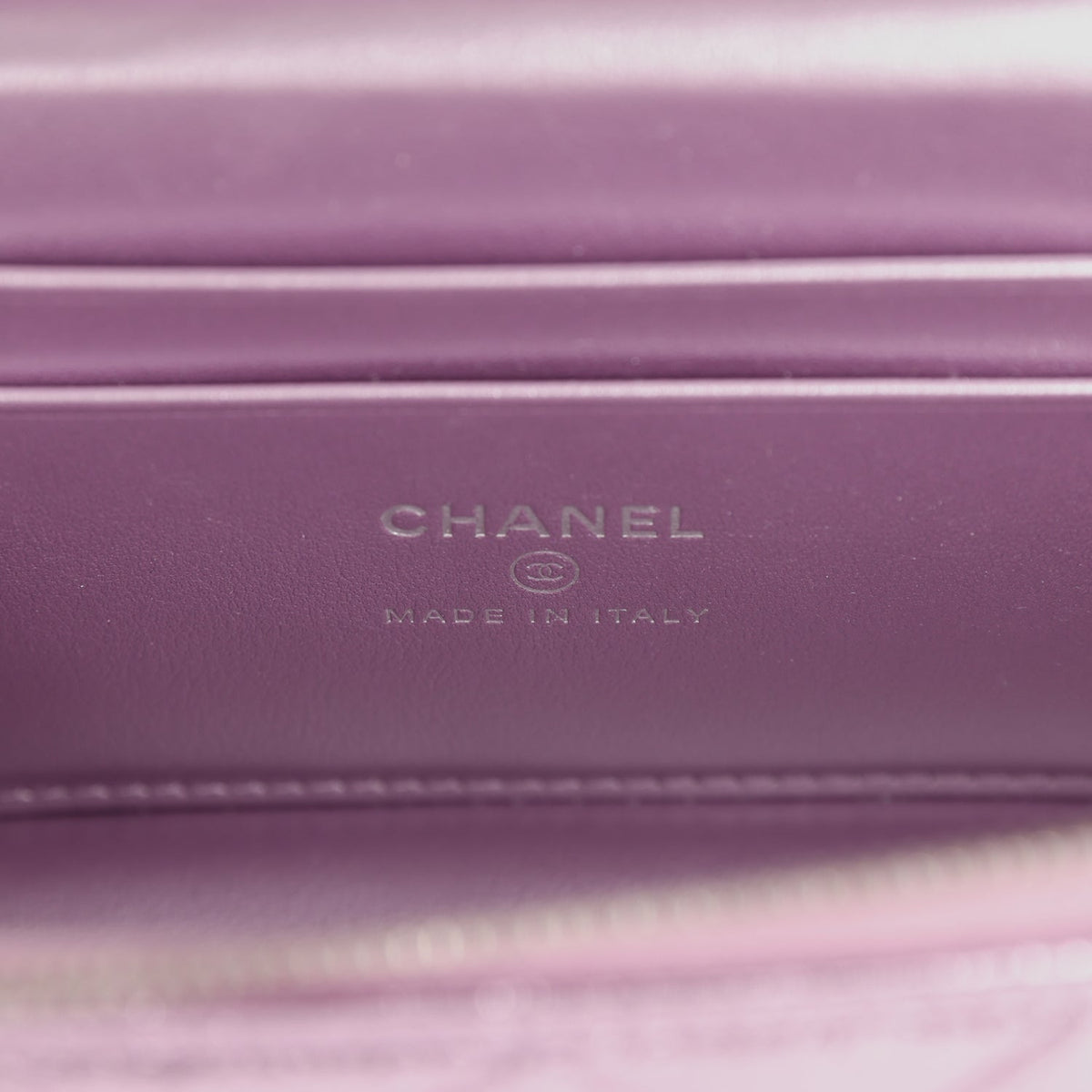 Chanel Top Handle Long Vanity Case with Chain Pink Metallic Calfskin Gold Hardware