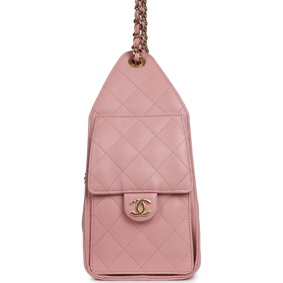 Chanel Small 25 Hobo Bag Pink Caviar Gold Hardware