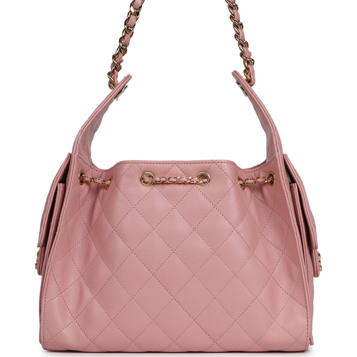 Chanel Small 25 Hobo Bag Pink Caviar Gold Hardware