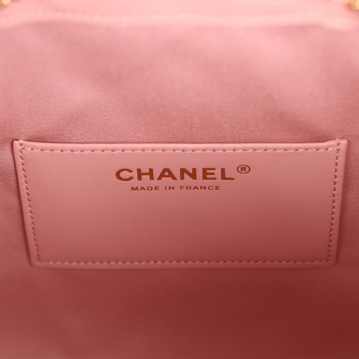 Chanel Small 25 Hobo Bag Pink Caviar Gold Hardware