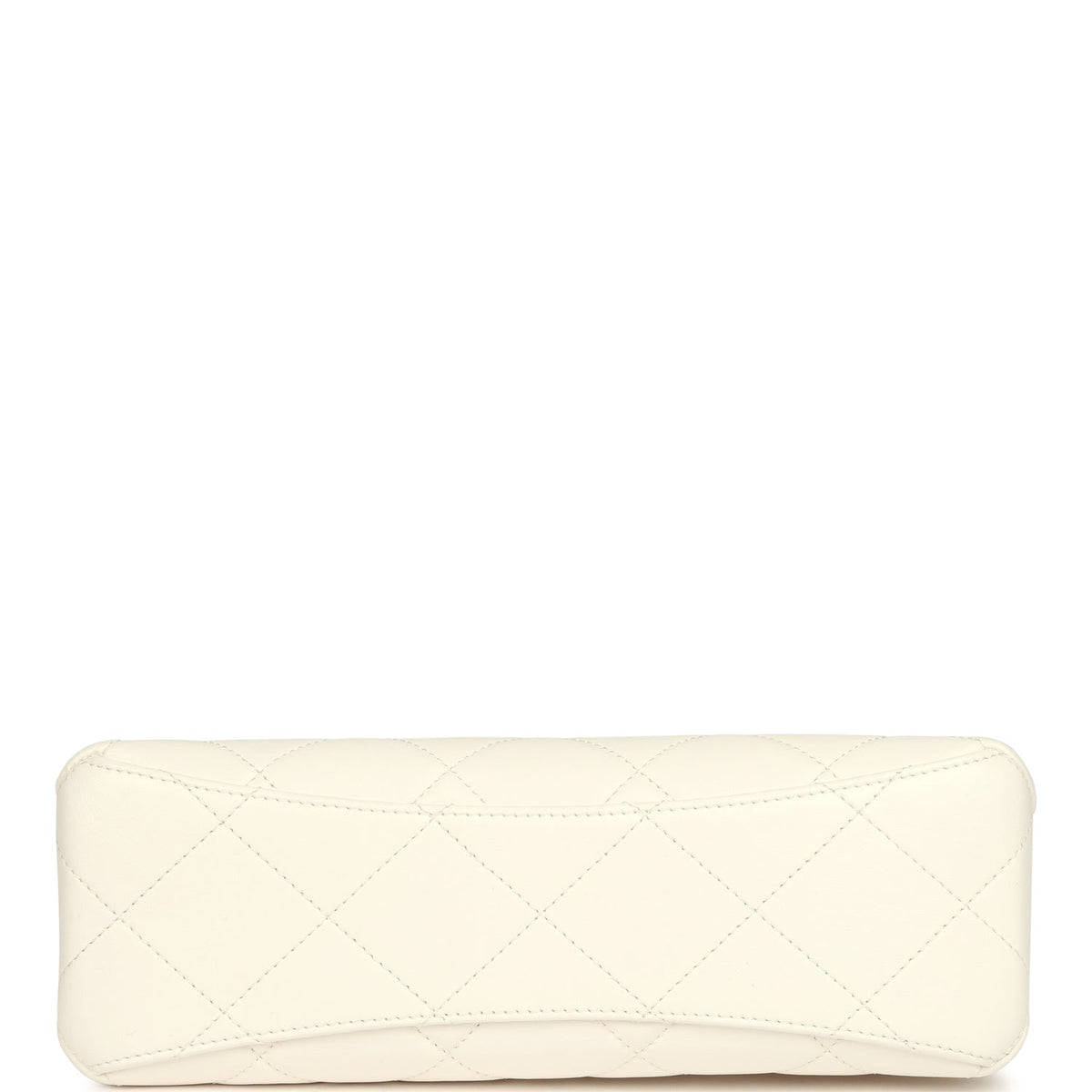 Chanel Pearl Top Handle Small Shopping Bag White Shiny Lambskin Brushed Gold Hardware