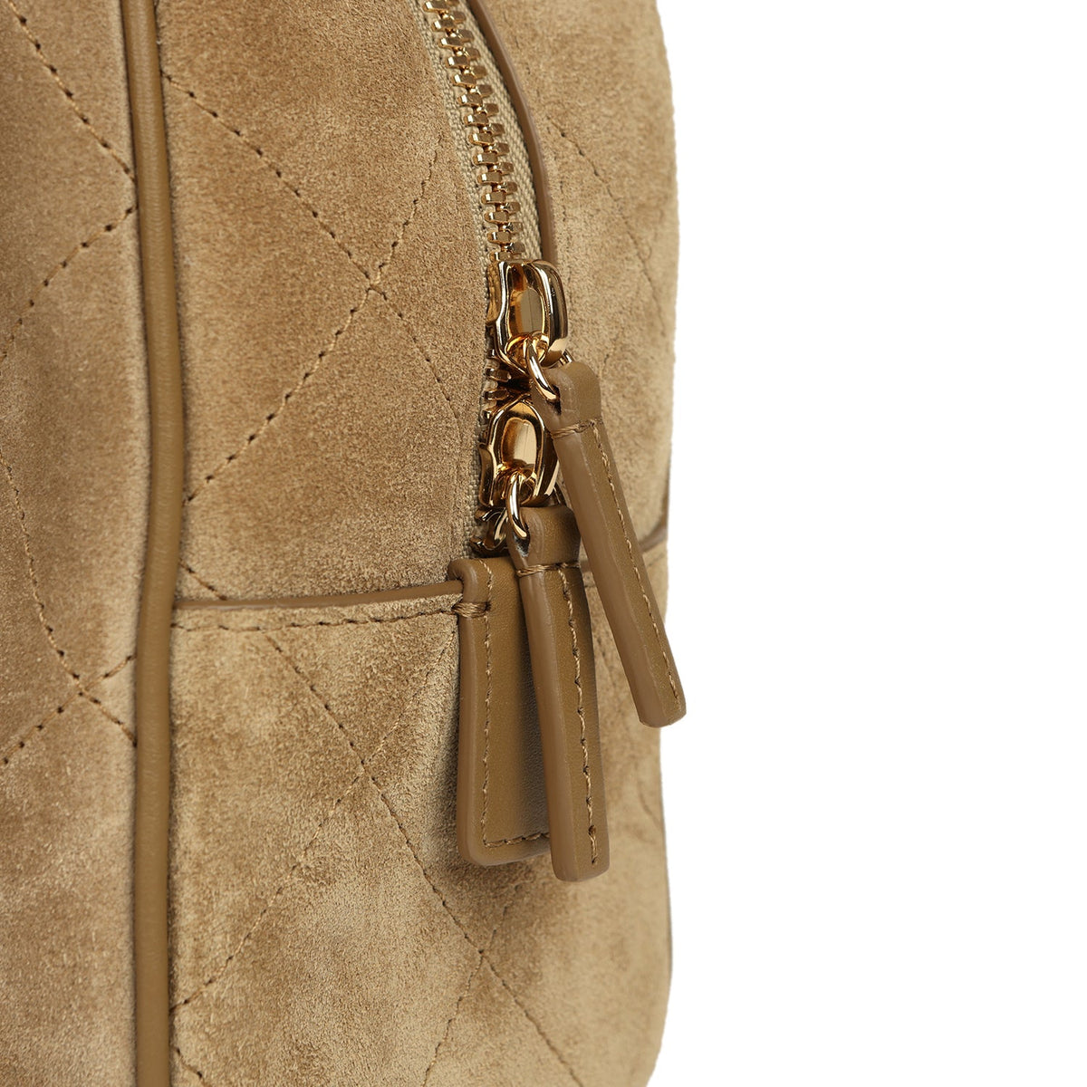 Chanel Small "Perfect Bowling" Bag Dark Beige Suede Gold Hardware