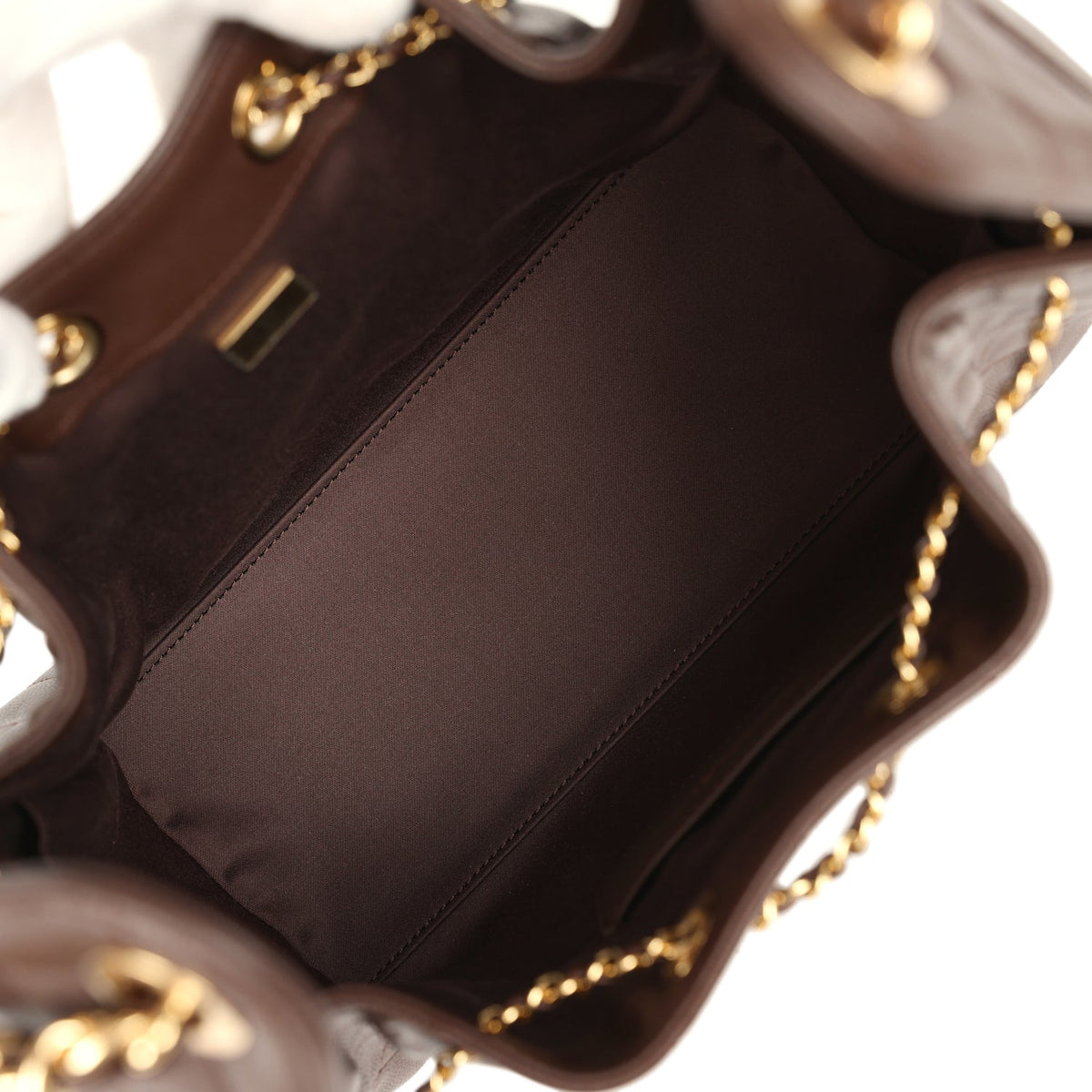 Chanel Small 25 Hobo Bag Dark Brown Caviar Gold Hardware