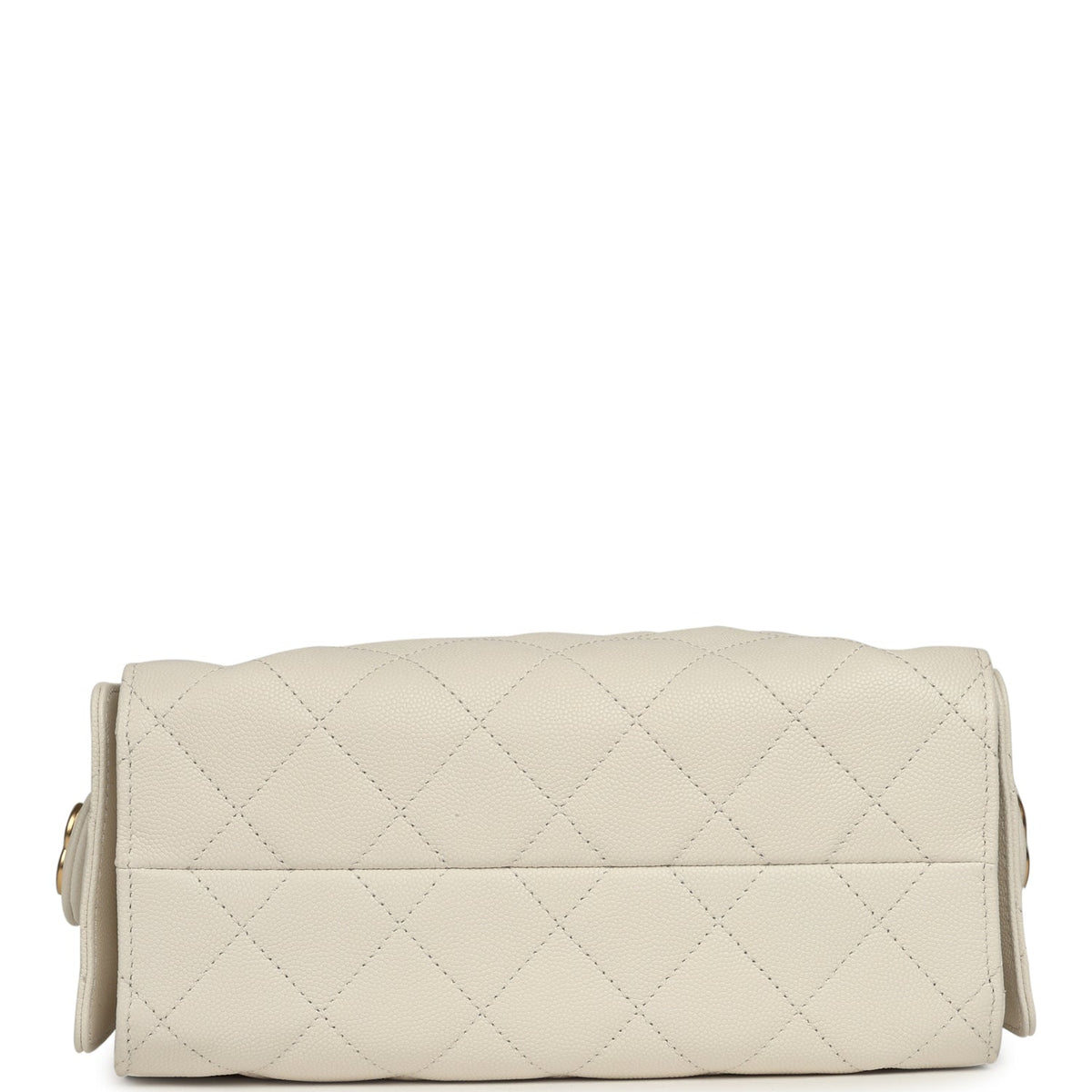 Chanel Mini 25 Hobo Bag White Caviar Antique Gold Hardware