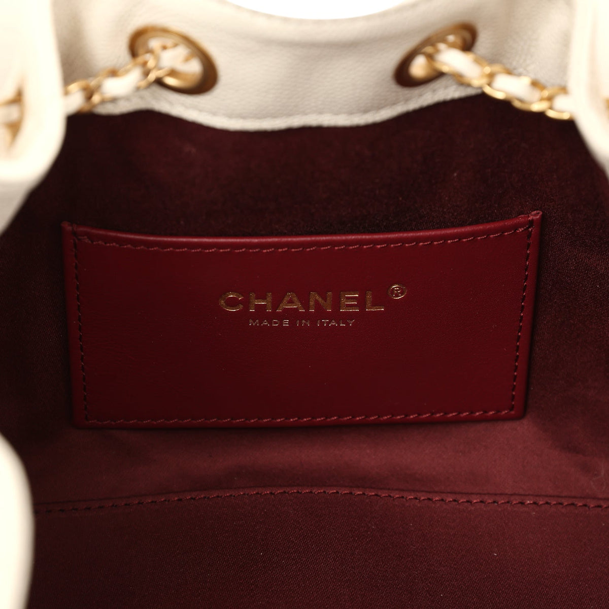 Chanel Mini 25 Hobo Bag White Caviar Antique Gold Hardware