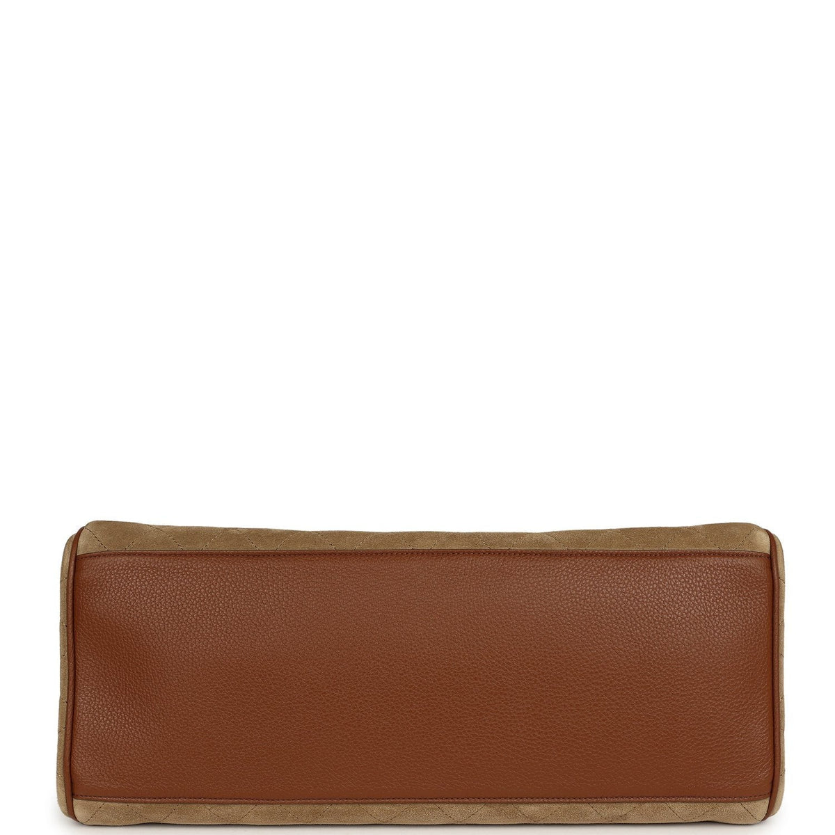 Chanel XXL "Urban Essential" Shopping Tote Dark Beige Suede, Camel Grained Calfskin Gold Hardware