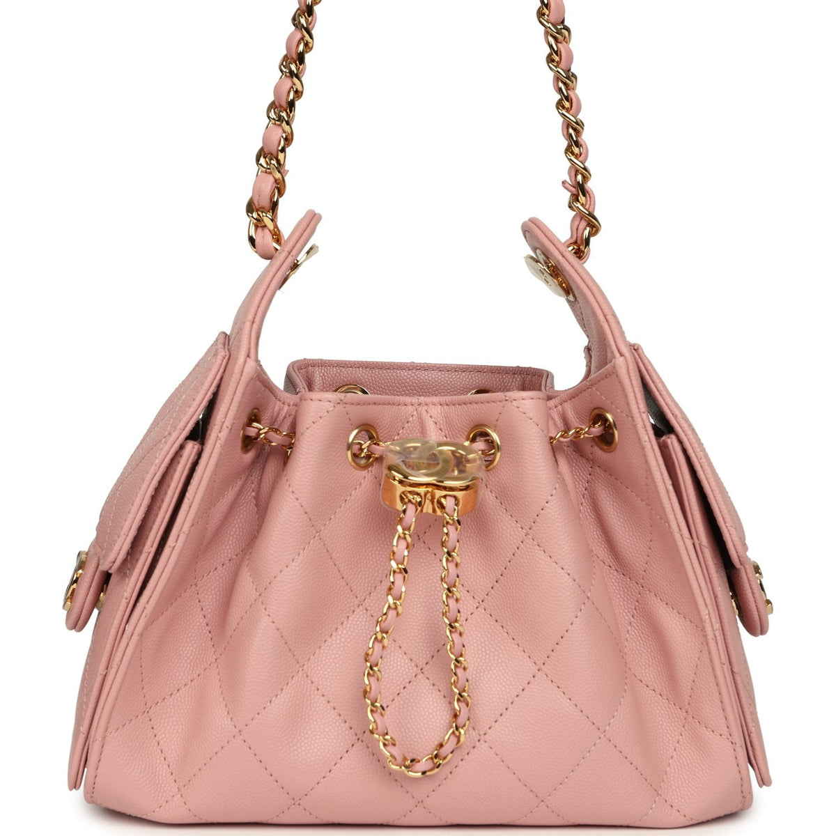 Chanel Mini 25 Hobo Bag Light Pink Caviar Gold Hardware