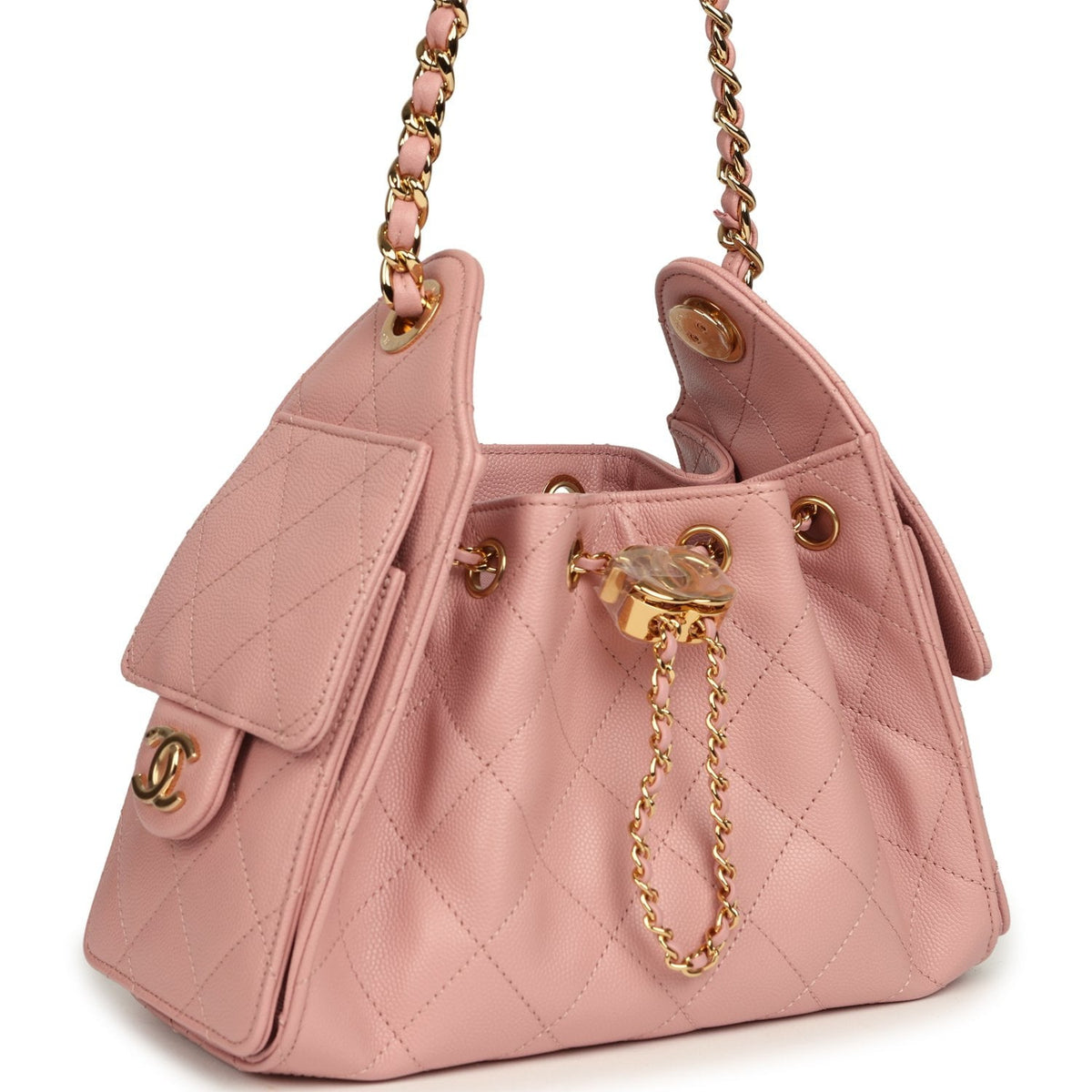 Chanel Mini 25 Hobo Bag Light Pink Caviar Gold Hardware
