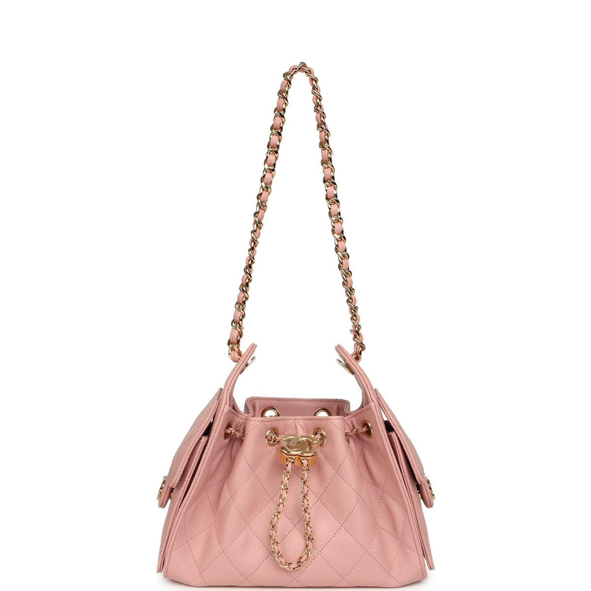 Chanel Mini 25 Hobo Bag Light Pink Caviar Gold Hardware