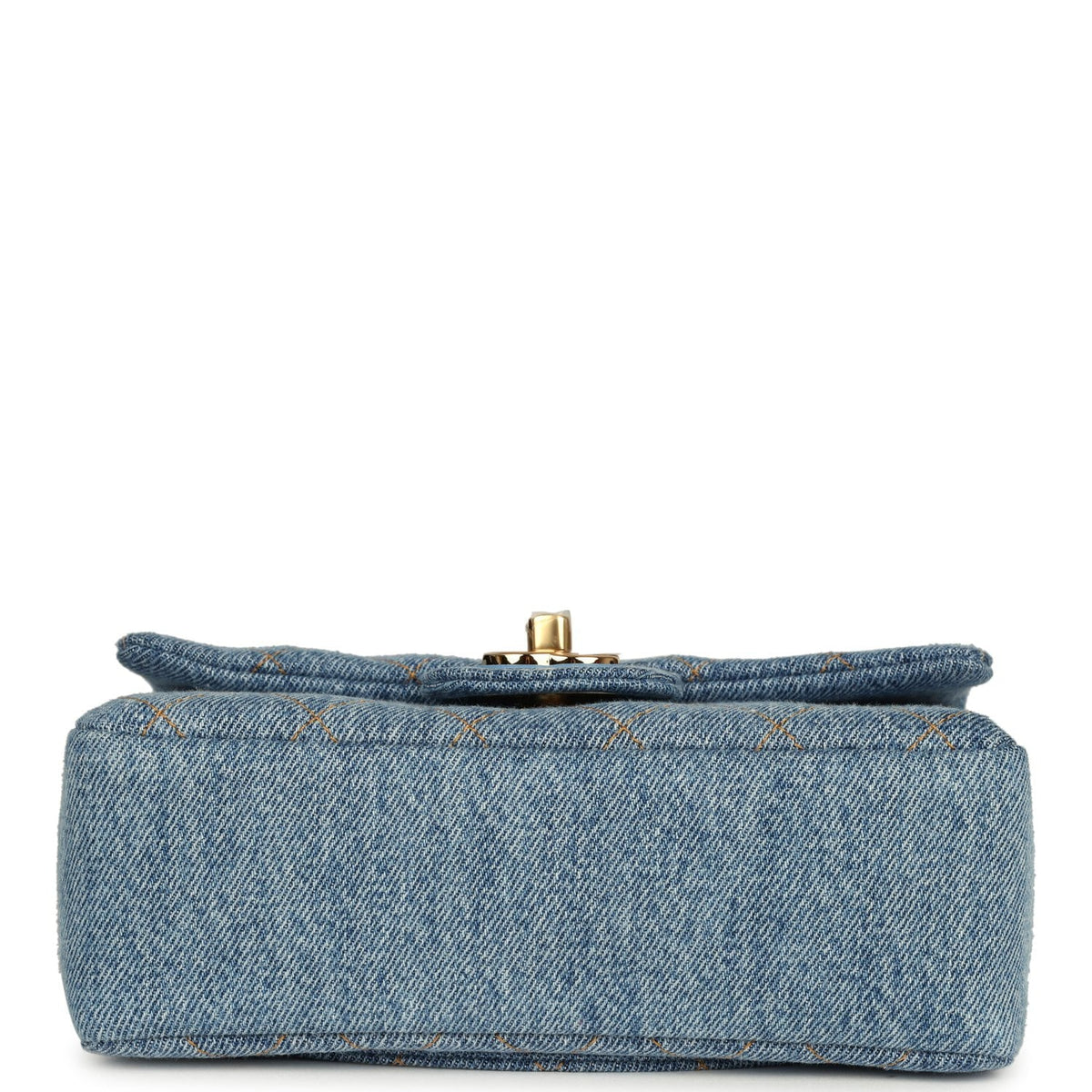 Chanel Mini "Souplissimo" Flap Bag Blue Denim Gold Hardware
