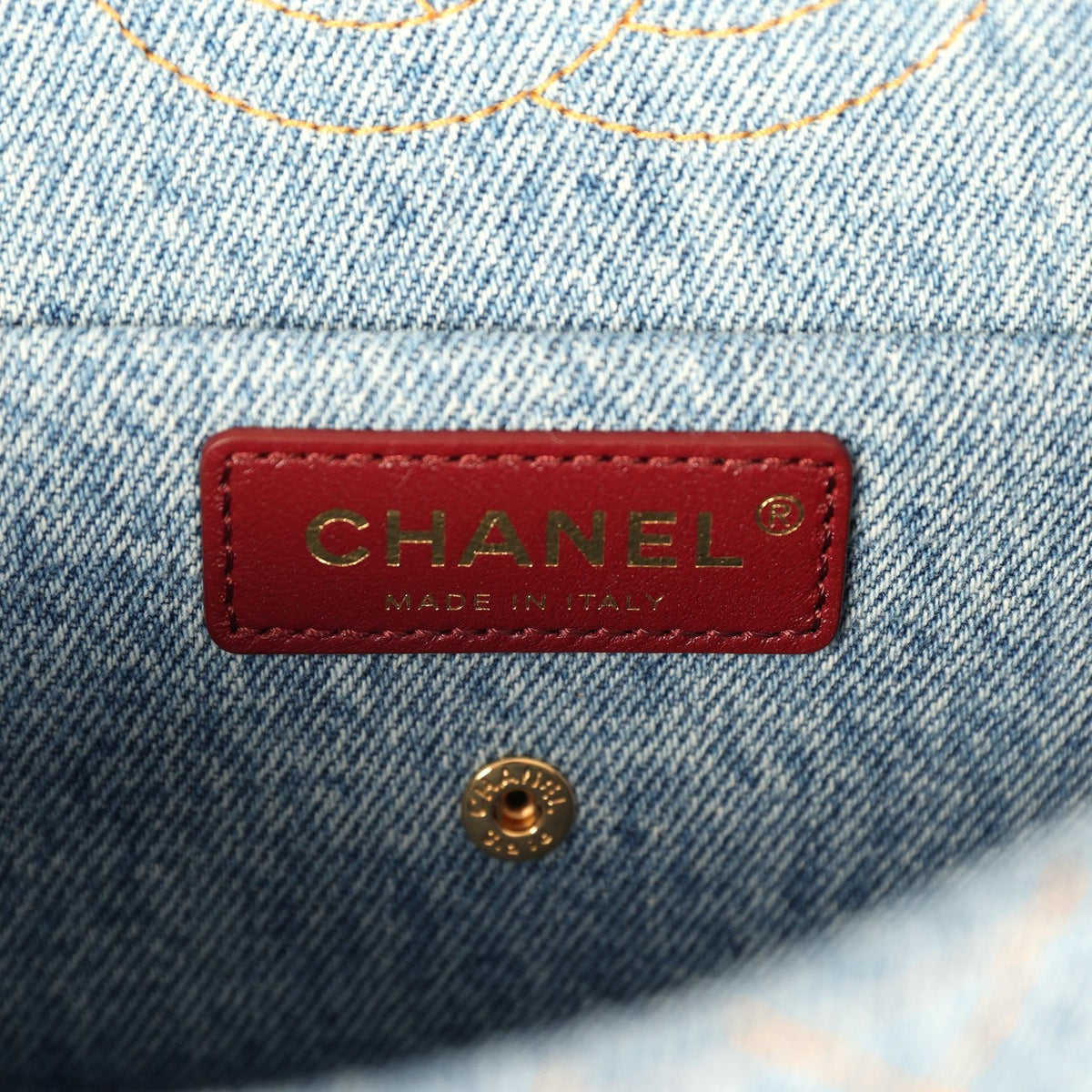 Chanel Mini "Souplissimo" Flap Bag Blue Denim Gold Hardware