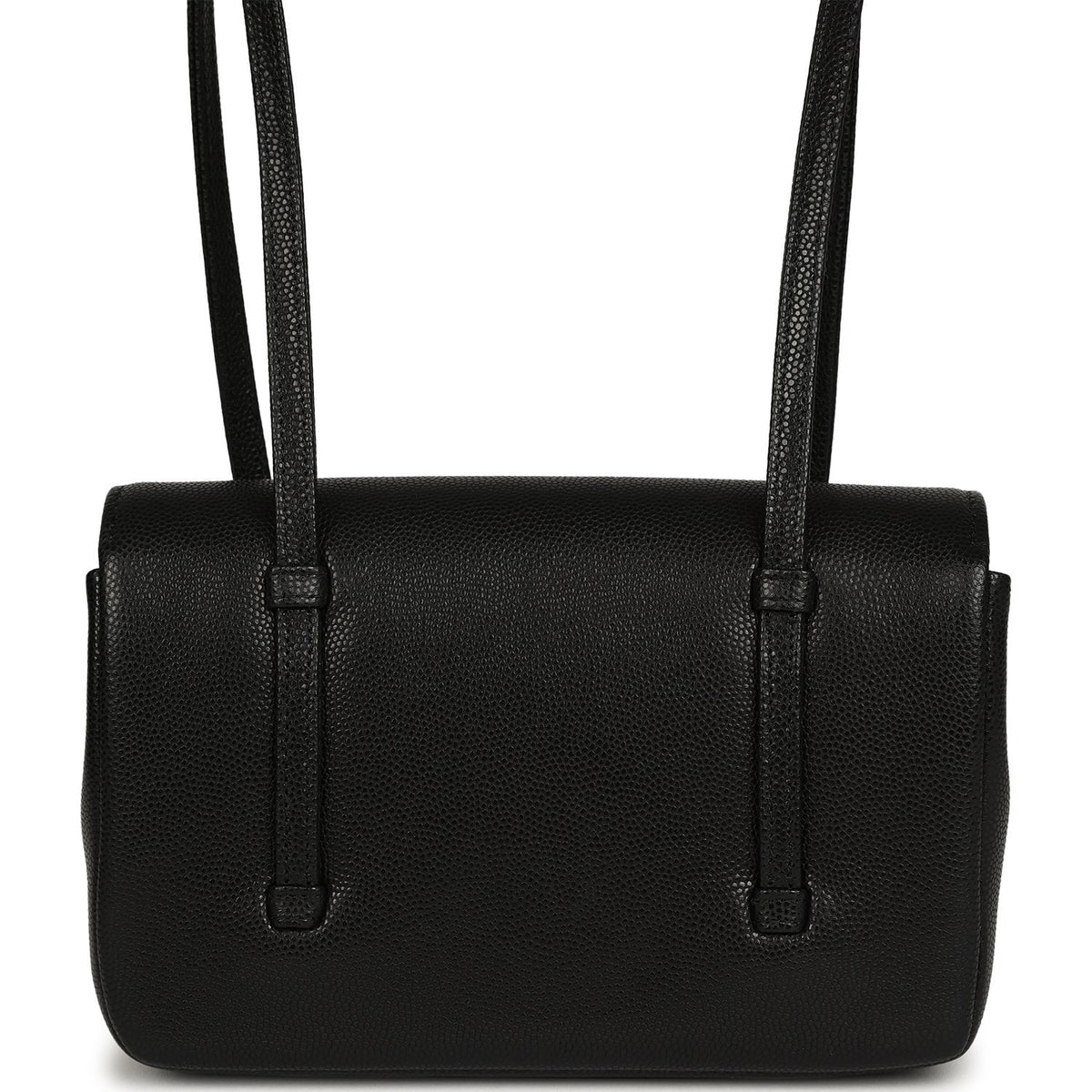 Chanel Mini Preppy Coco Clutch with Straps Black Shiny Caviar Brushed Gold Hardware