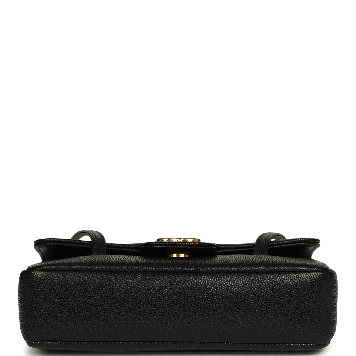 Chanel Mini Preppy Coco Clutch with Straps Black Shiny Caviar Brushed Gold Hardware