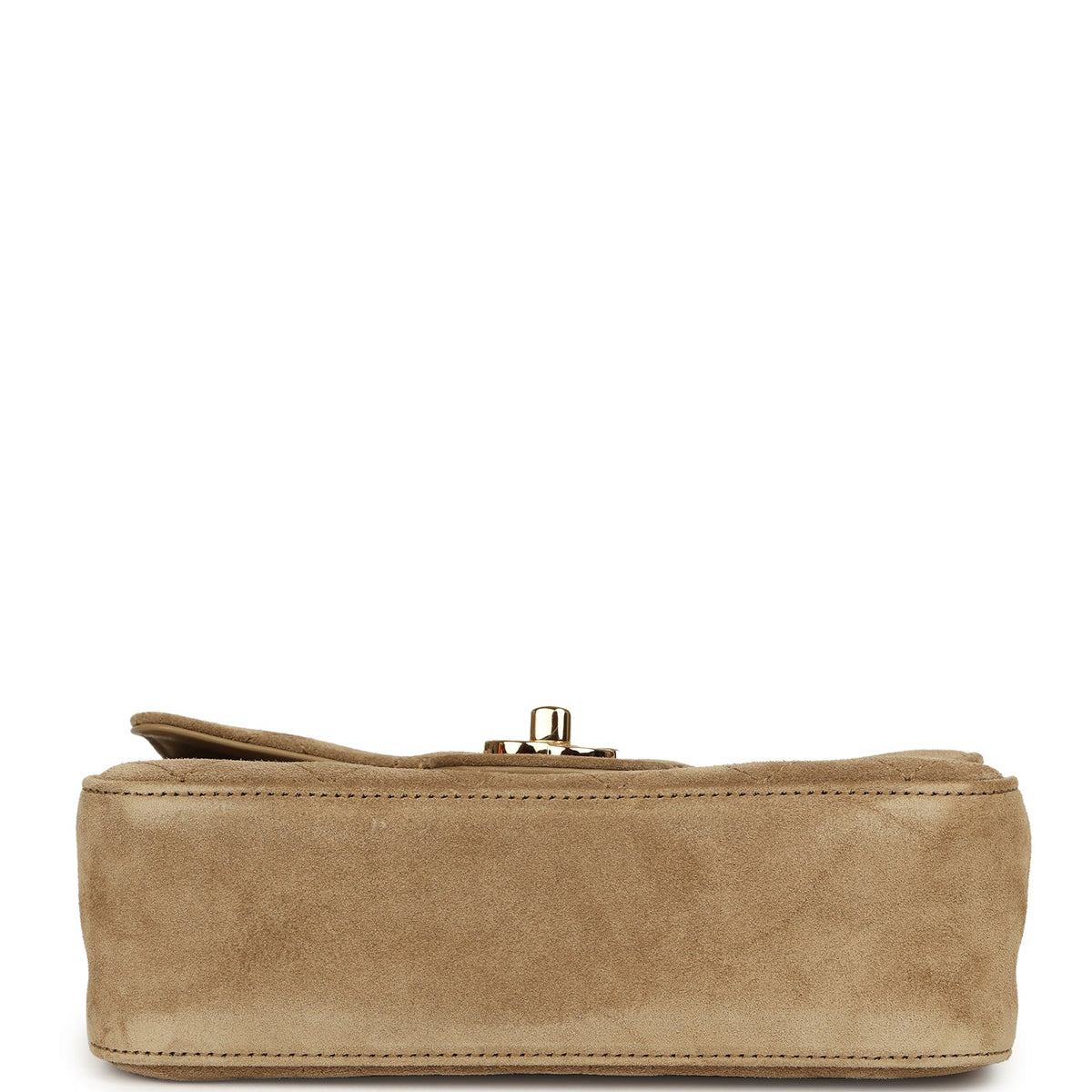 Chanel Mini "Souplissimo" Flap Bag Beige Suede Gold Hardware