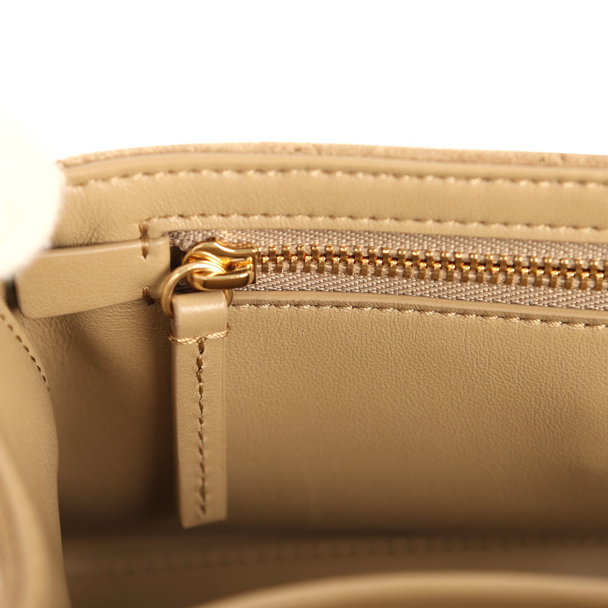 Chanel Mini "Souplissimo" Flap Bag Beige Suede Gold Hardware