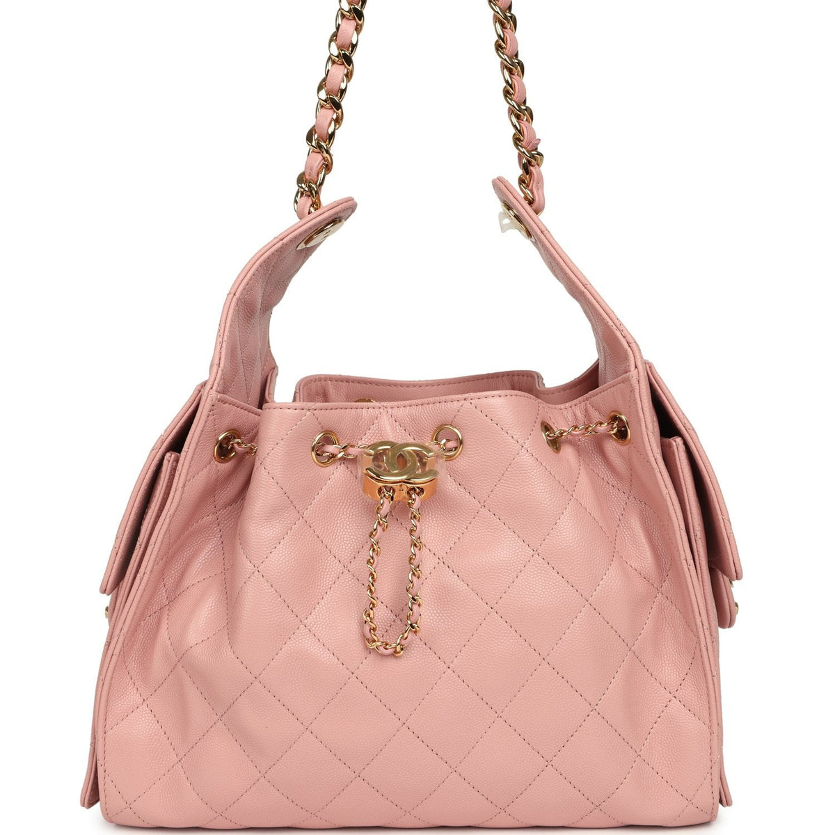 Chanel Small 25 Hobo Bag Light Pink Caviar Gold Hardware