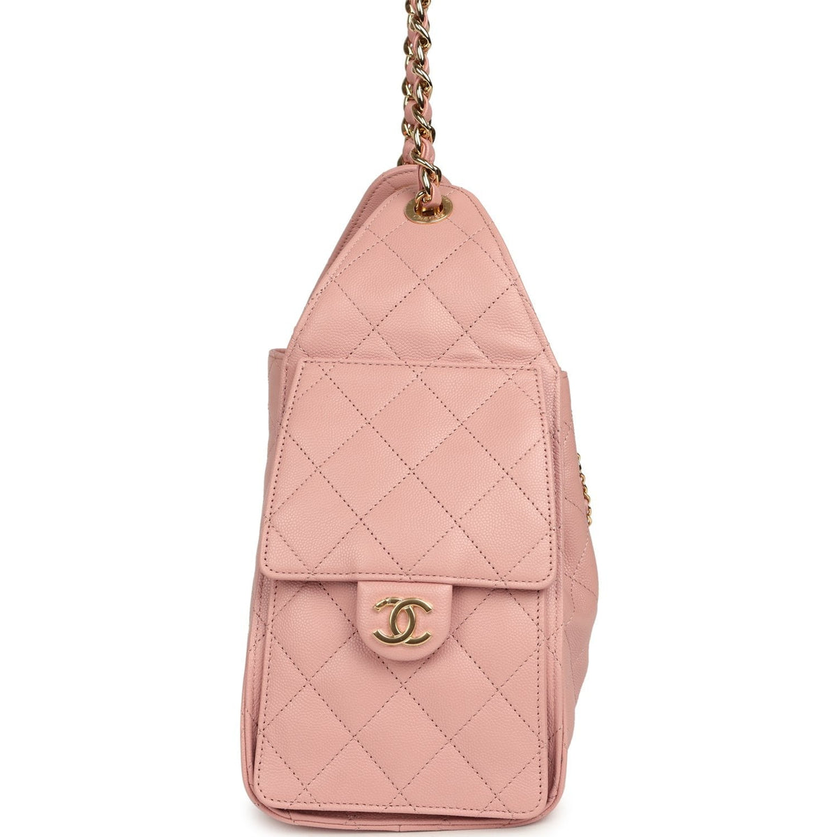 Chanel Small 25 Hobo Bag Light Pink Caviar Gold Hardware