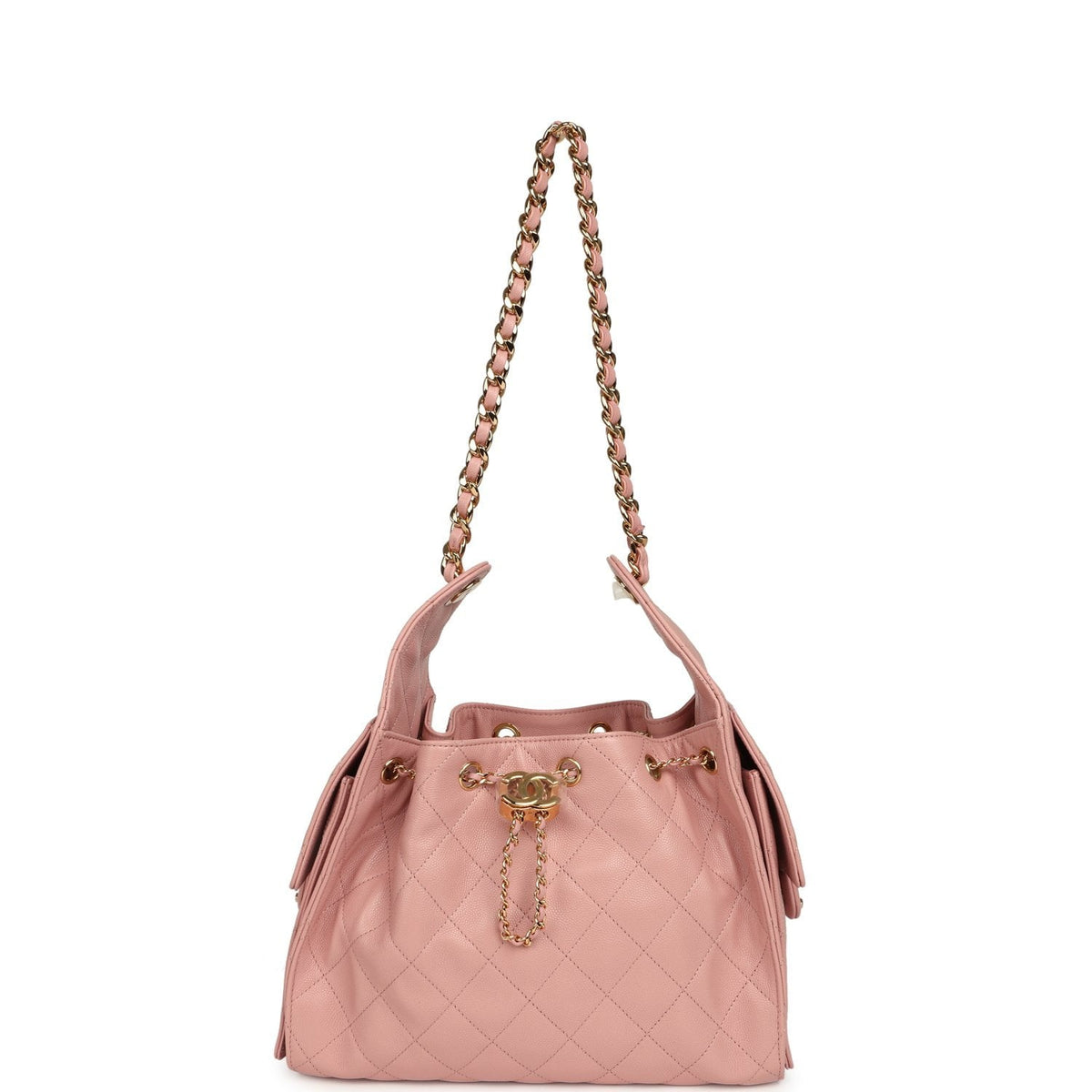 Chanel Small 25 Hobo Bag Light Pink Caviar Gold Hardware