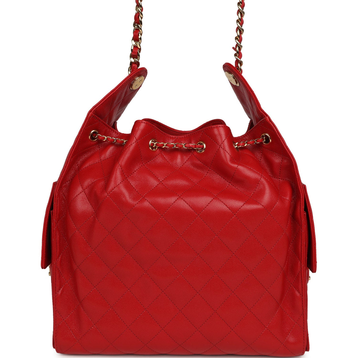 Chanel Medium 25 Hobo Bag Dark Red Caviar Gold Hardware