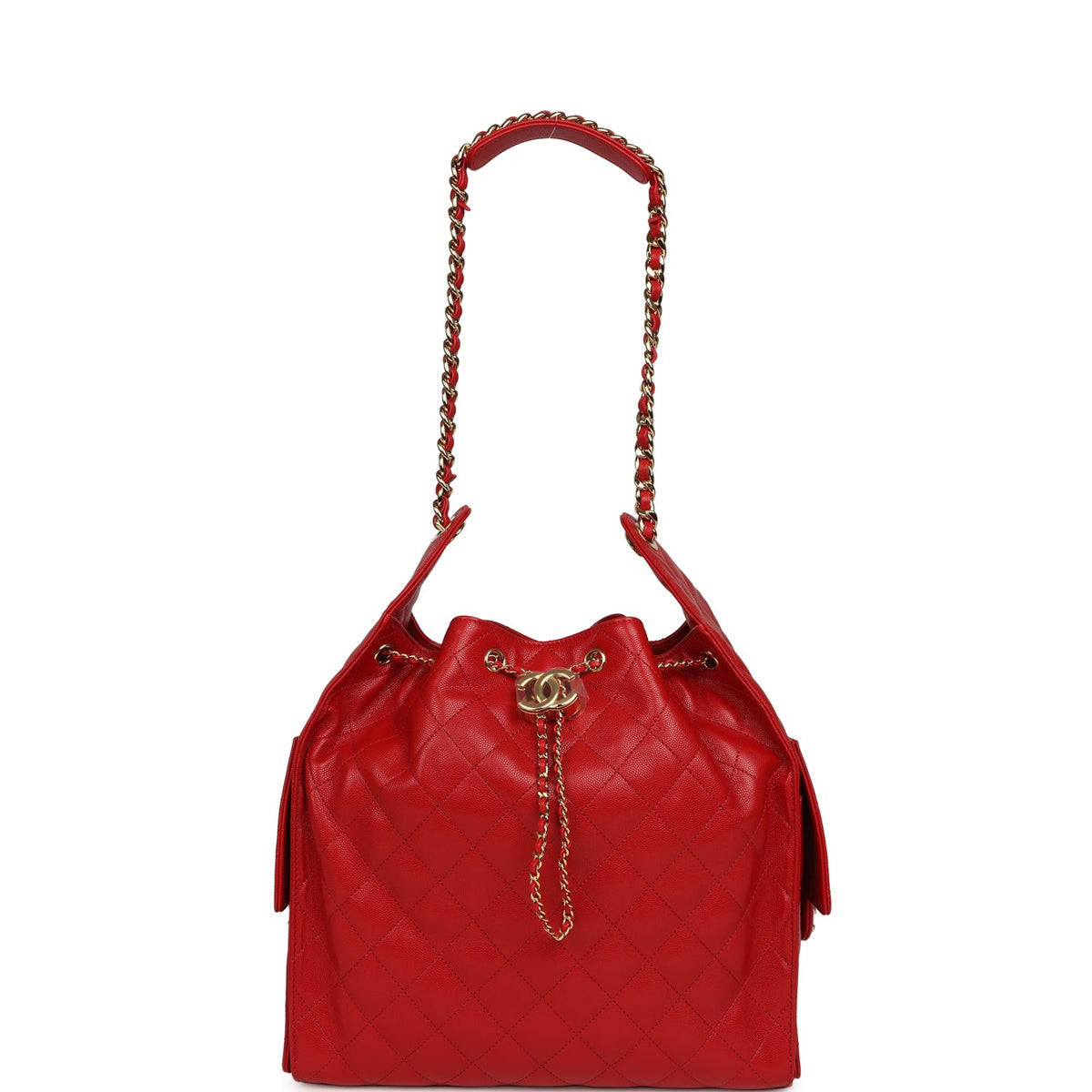 Chanel Medium 25 Hobo Bag Dark Red Caviar Gold Hardware