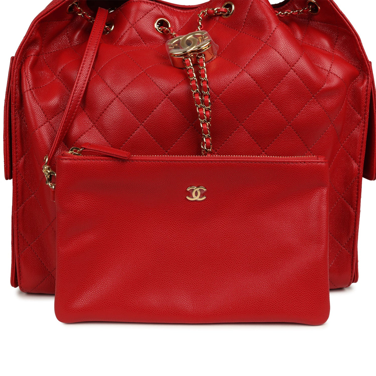 Chanel Medium 25 Hobo Bag Dark Red Caviar Gold Hardware