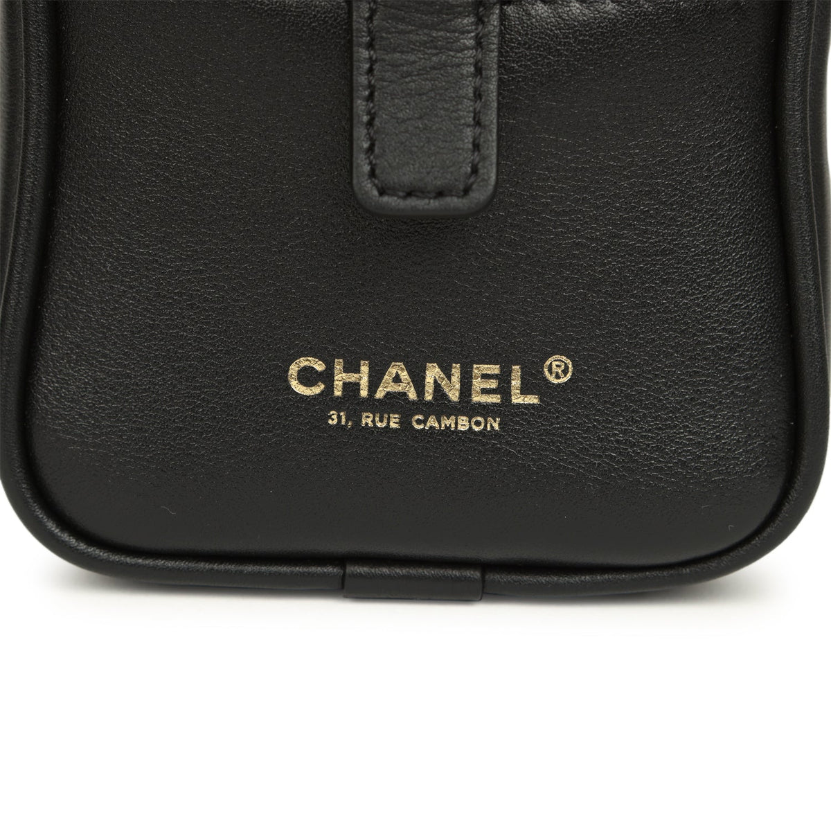 Chanel Mini Bowling Bag with Strap Black Calfskin Gold Hardware