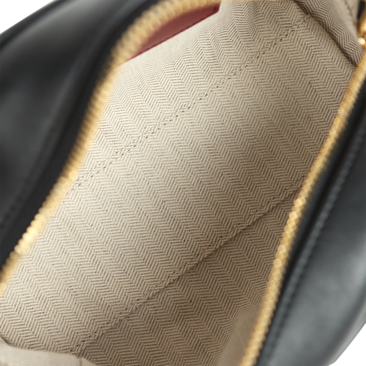 Chanel Mini Bowling Bag with Strap Black Calfskin Gold Hardware