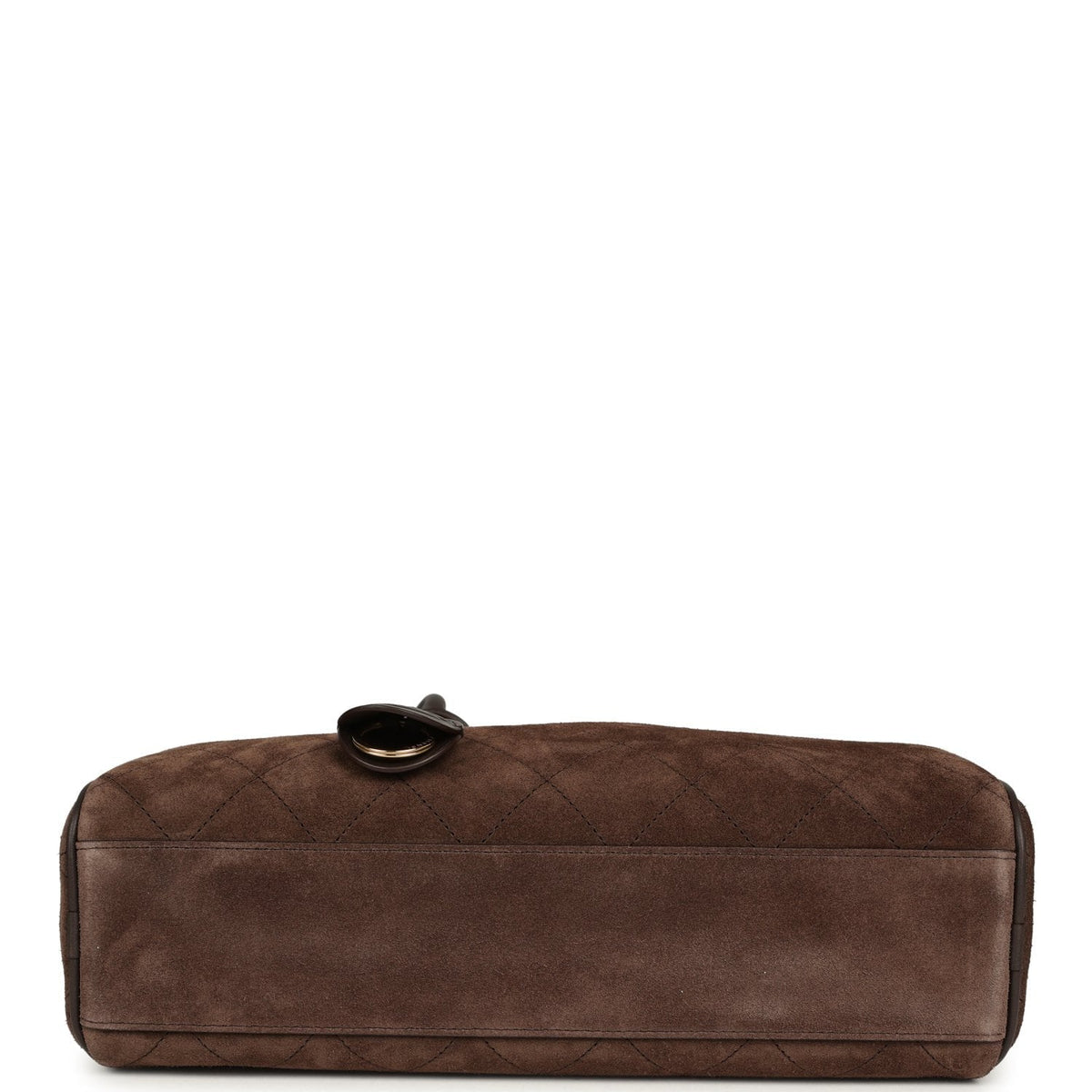 Chanel Small "Perfect Bowling" Bag Dark Brown Suede Gold Hardware