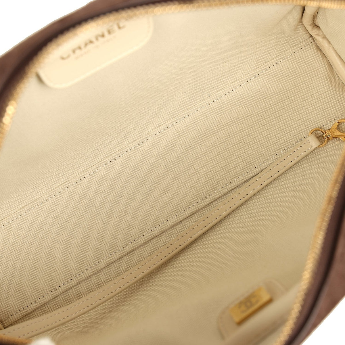 Chanel Small "Perfect Bowling" Bag Dark Brown Suede Gold Hardware