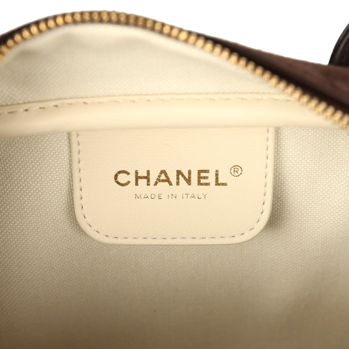 Chanel Small "Perfect Bowling" Bag Dark Brown Suede Gold Hardware