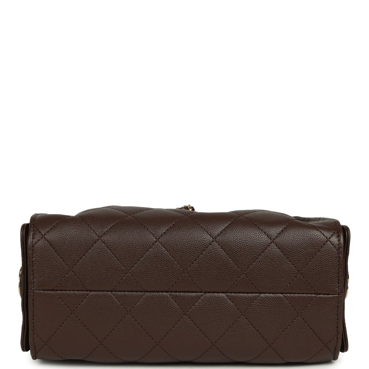 Chanel Mini 25 Hobo Bag Dark Brown Caviar Gold Hardware