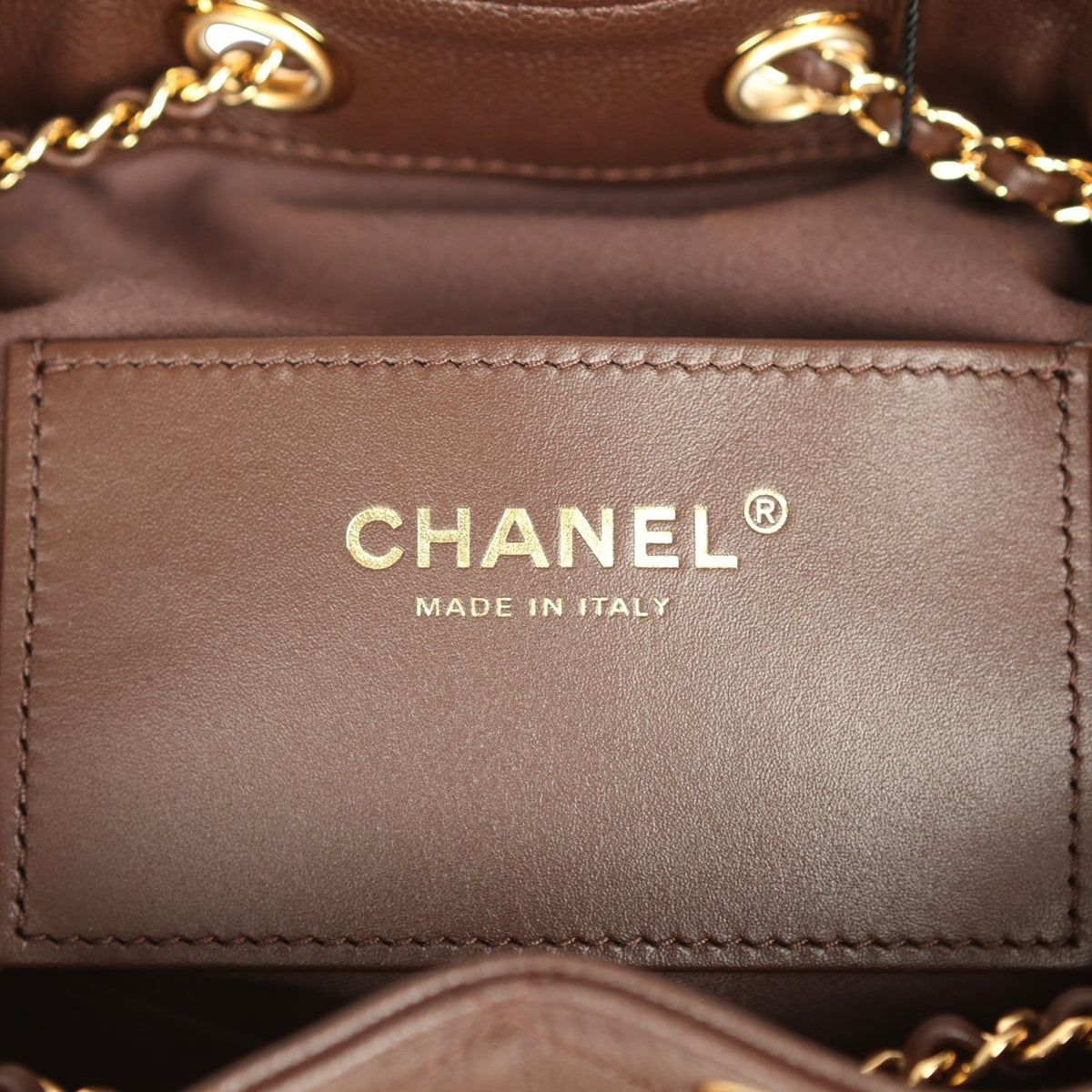 Chanel Mini 25 Hobo Bag Dark Brown Caviar Gold Hardware