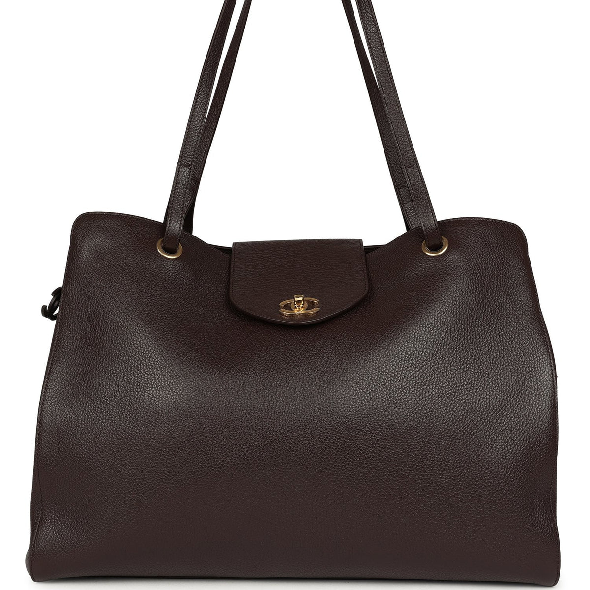 Chanel XXL "It Girl" Shopping Tote Brown Grained Calfskin Gold Hardware