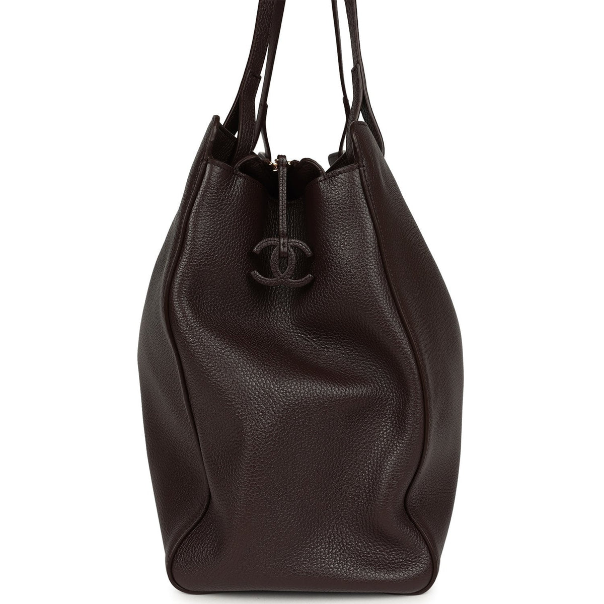 Chanel XXL "It Girl" Shopping Tote Brown Grained Calfskin Gold Hardware
