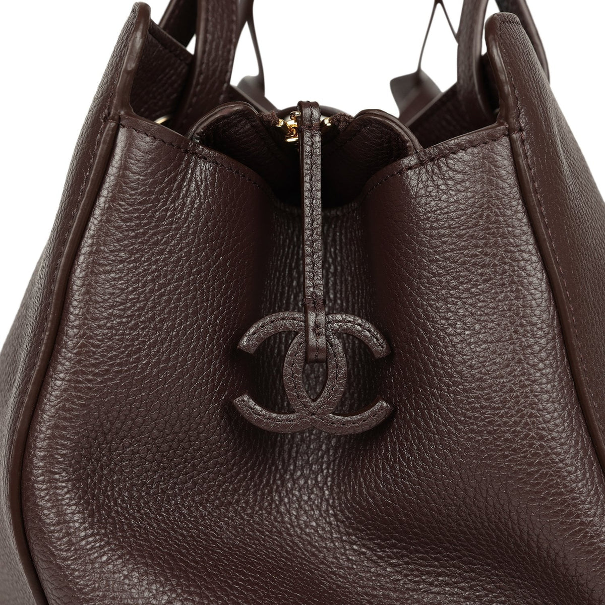 Chanel XXL "It Girl" Shopping Tote Brown Grained Calfskin Gold Hardware
