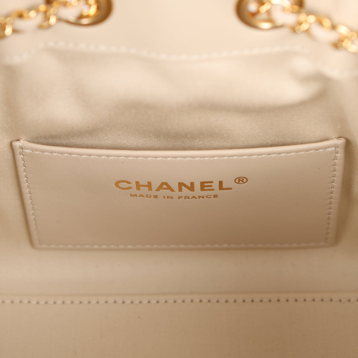 Chanel Mini 25 Hobo Bag Light Beige, Red, White Blue Tweed Boucle Gold Hardware