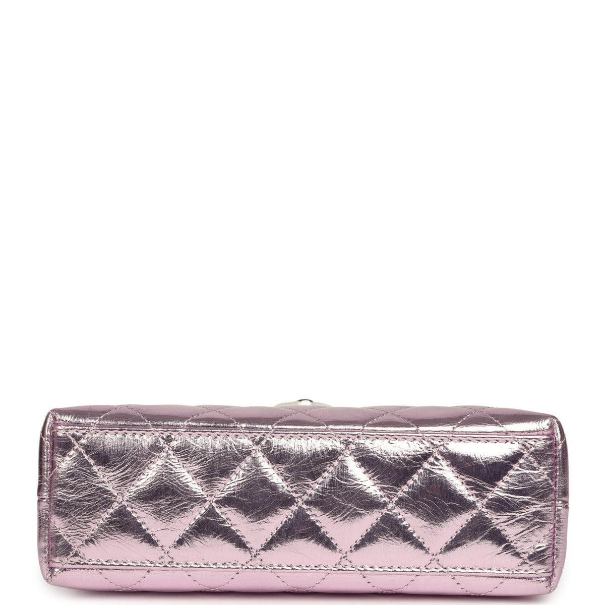 Chanel Small Kelly Shopper Pink Metallic Calfskin Silver Hardware