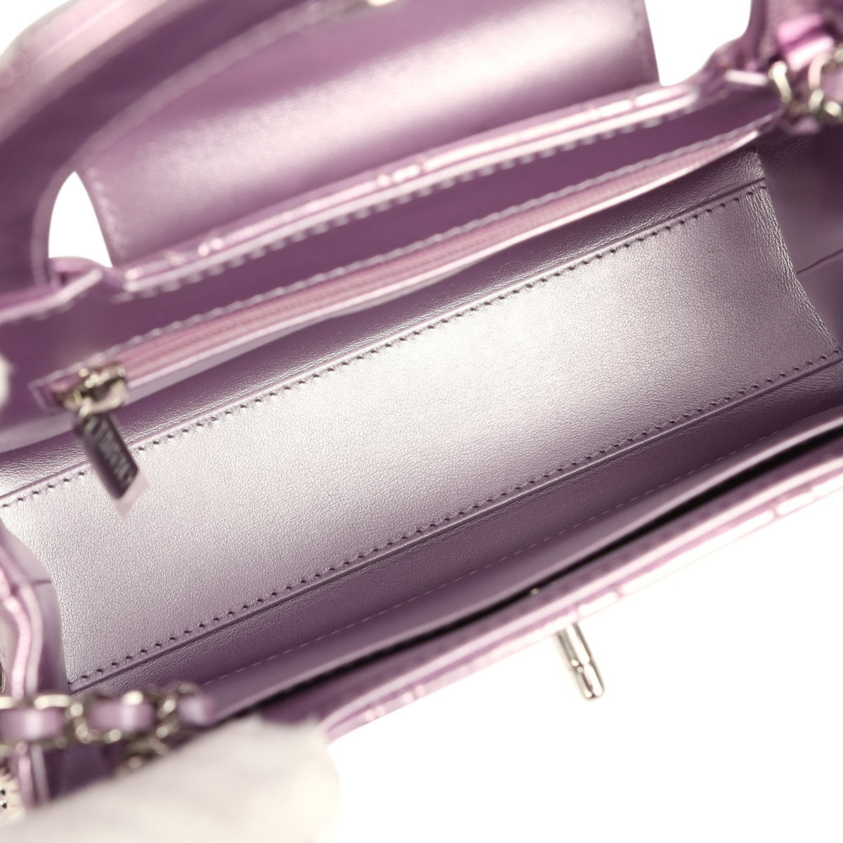 Chanel Small Kelly Shopper Pink Metallic Calfskin Silver Hardware