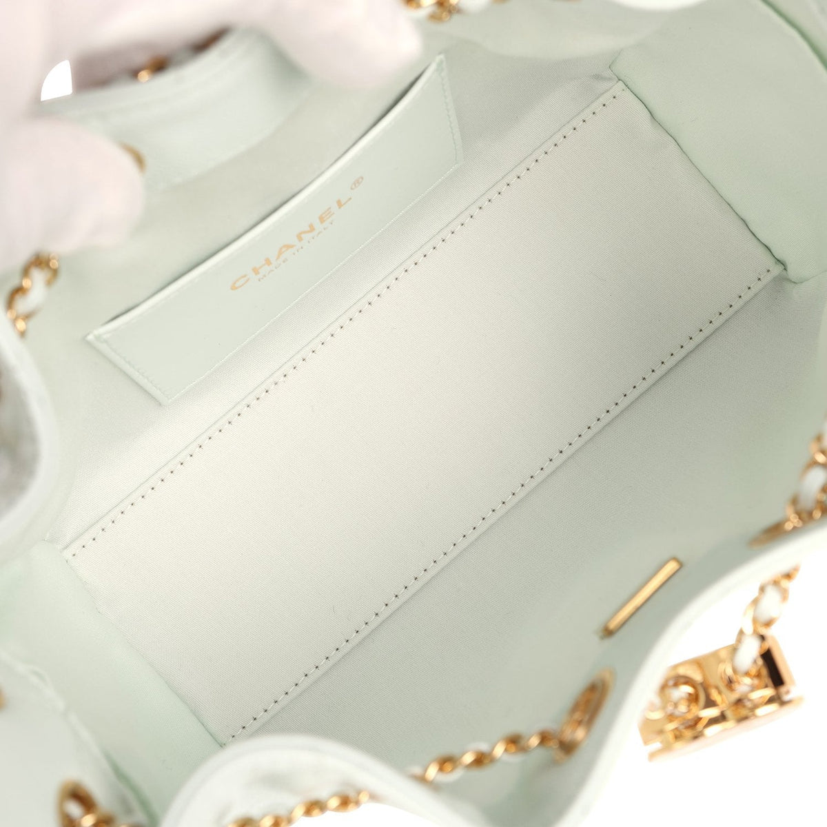 Chanel Mini 25 Hobo Bag Light Blue Caviar Gold Hardware
