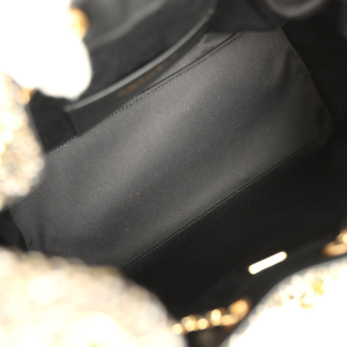 Chanel Small 25 Hobo Bag Black, White, Gold Tweed Bouclé Gold Hardware
