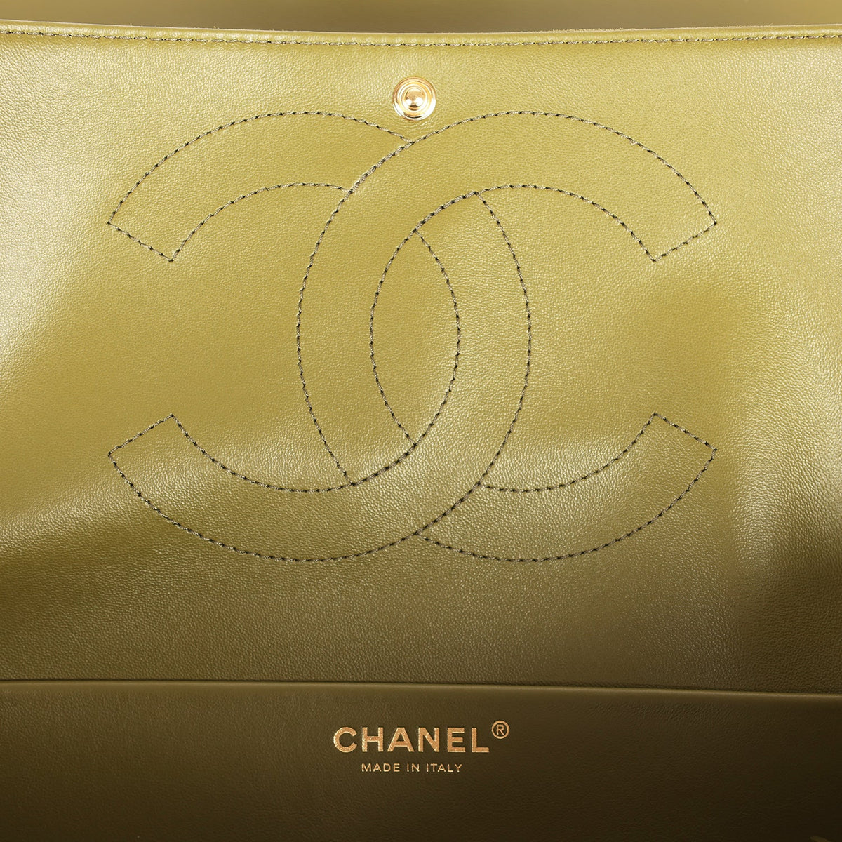 Chanel Maxi "Souplissimo" Small Flap Bag Khaki Suede Gold Hardware